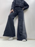 شلوار جین زنانه شافل زغالی