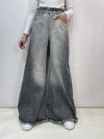 شلوار جین زنانه شافل طوسی