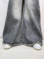 شلوار جین زنانه شافل طوسی