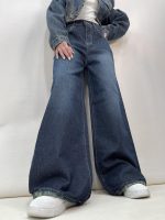شلوار جین زنانه فول بگ سرمه ای