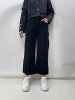 شلوار جین زنانه بگ مشکی قد 90