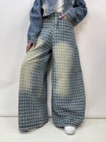 شلوار جین زنانه سوپر بگ بالون طرحدار