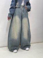 شلوار جین زنانه سوپر بگ بالون طرحدار