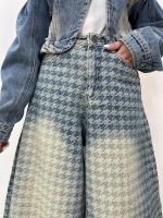 شلوار جین زنانه سوپر بگ بالون طرحدار