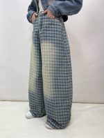 شلوار جین زنانه سوپر بگ بالون طرحدار