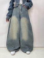 شلوار جین زنانه سوپر بگ بالون طرحدار