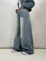 شلوار جین زنانه سوپر بگ آبی سنگشور