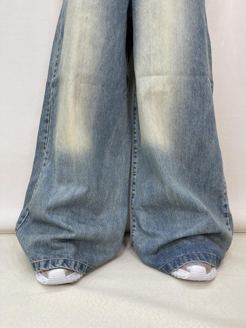 شلوار جین زنانه سوپر بگ آبی سنگشور