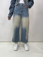 شلوار جین زنانه واید لگ آبی