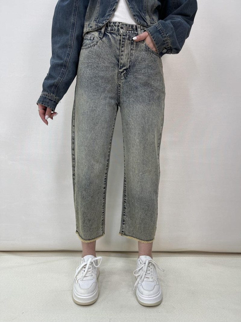 شلوار جین زنانه واید لگ آبی