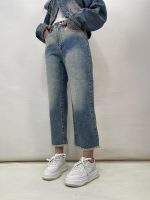 شلوار جین زنانه واید لگ آبی