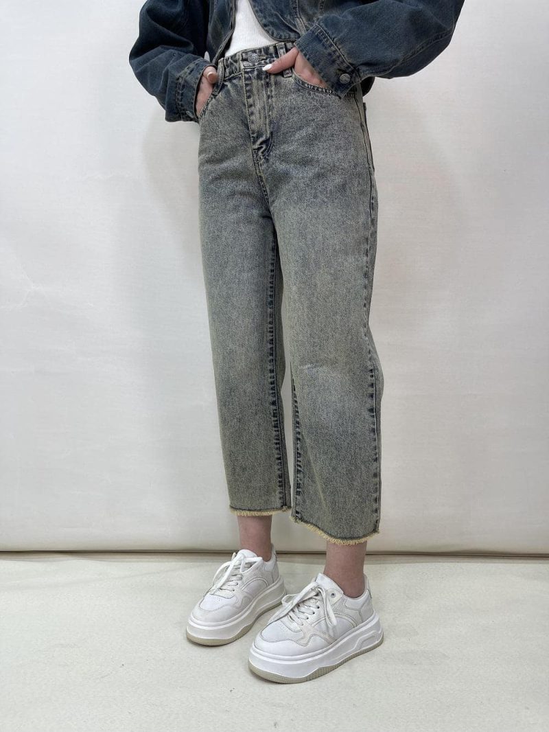 شلوار جین زنانه واید لگ آبی