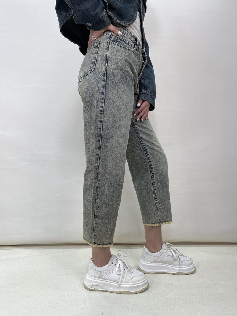 شلوار جین زنانه واید لگ آبی