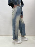 شلوار جین زنانه واید لگ آبی