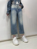 شلوار جین زنانه واید لگ آبی