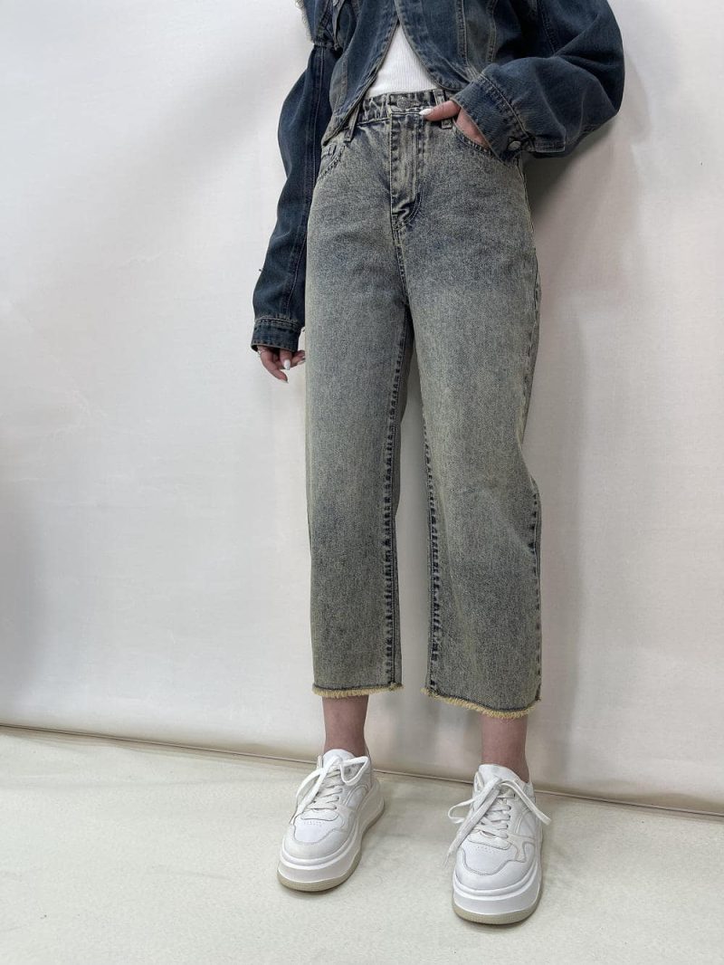 شلوار جین زنانه واید لگ آبی