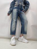 شلوار جین زنانه واید لگ آبی