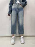 شلوار جین زنانه واید لگ آبی