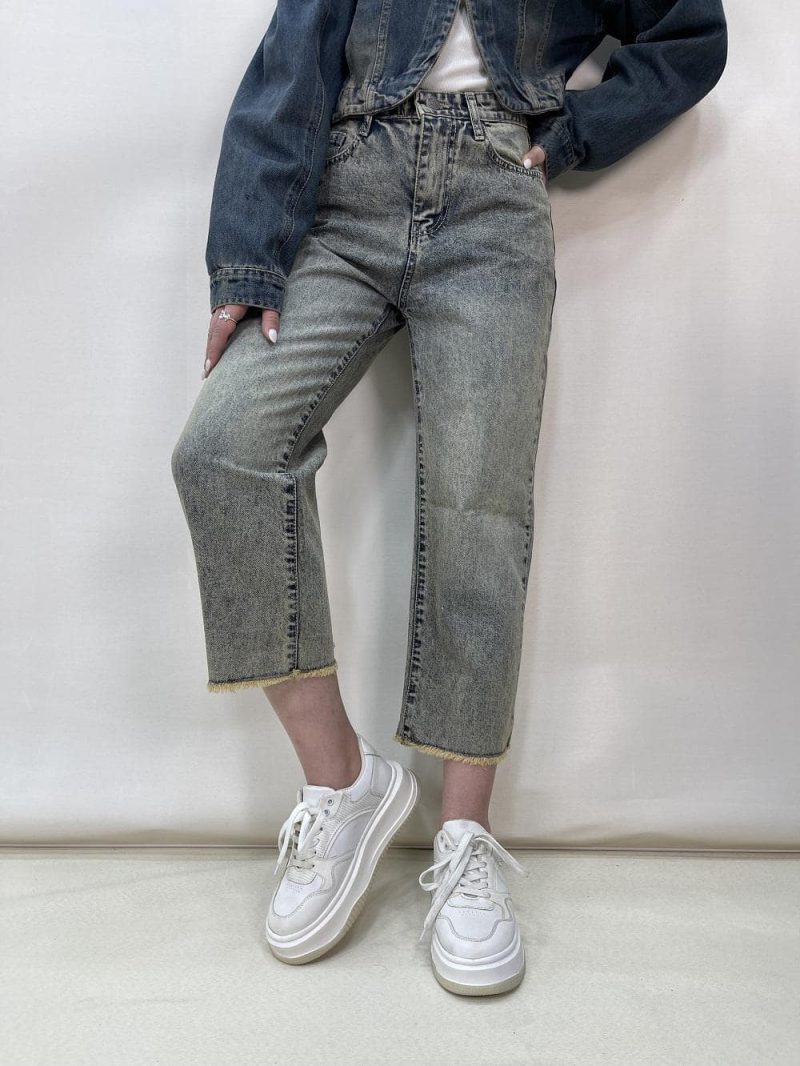 شلوار جین زنانه واید لگ آبی