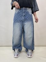 شلوار جین زنانه بالونی طرحدار گوچی