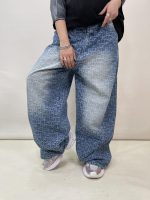 شلوار جین زنانه بالونی طرحدار گوچی