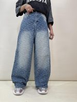شلوار جین زنانه بالونی طرحدار گوچی