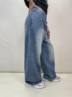 شلوار جین زنانه بالونی طرحدار گوچی