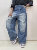 شلوار جین زنانه بالونی طرحدار گوچی