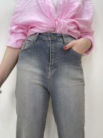 شلوار جین زنانه نیم بگ آبی سنگشور