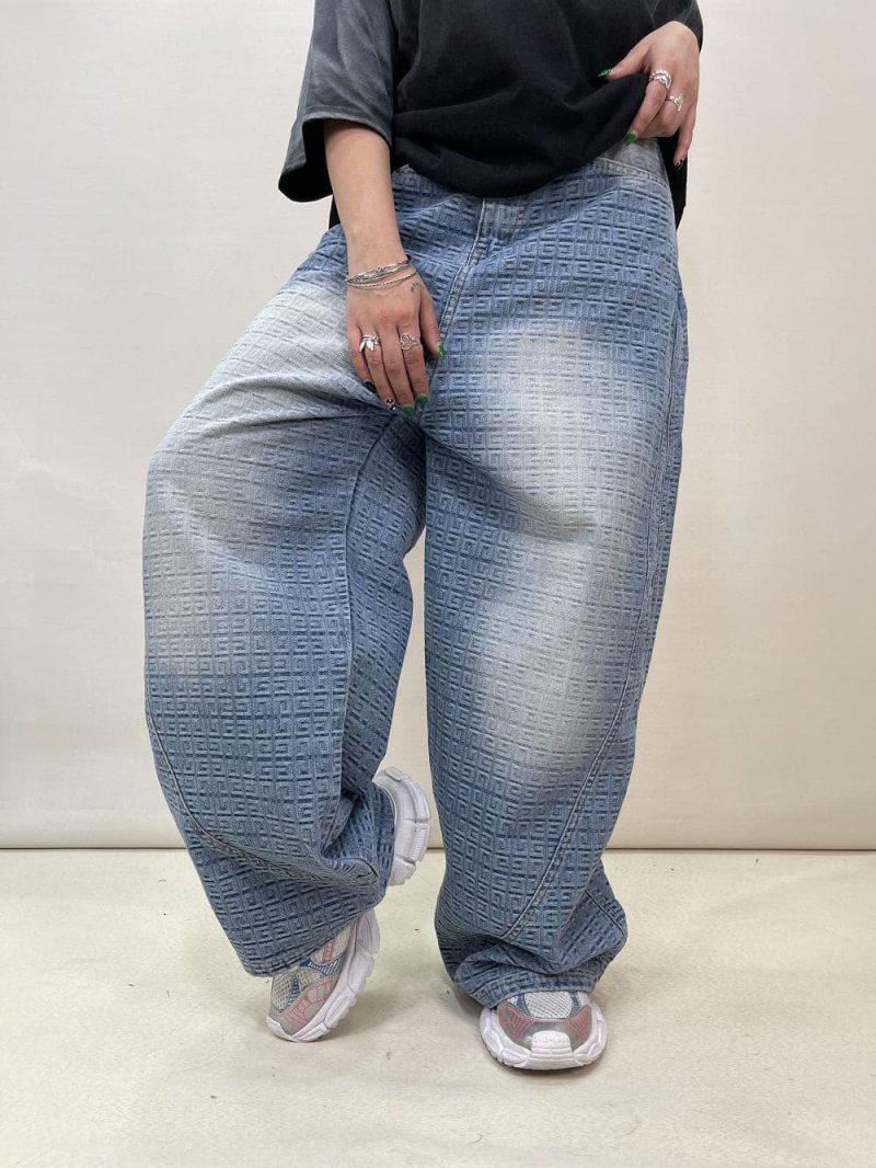 شلوار جین زنانه بالونی طرحدار ورساچه