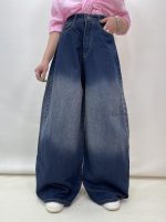 شلوار جین زنانه سوپر بگ بالون آبی