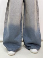 شلوار جین زنانه سوپر بگ بالون آبی