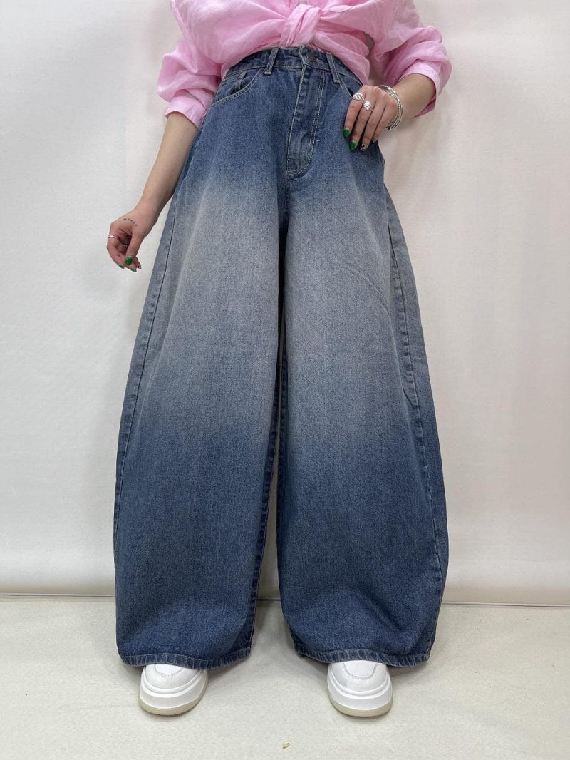 شلوار جین زنانه سوپر بگ آبی