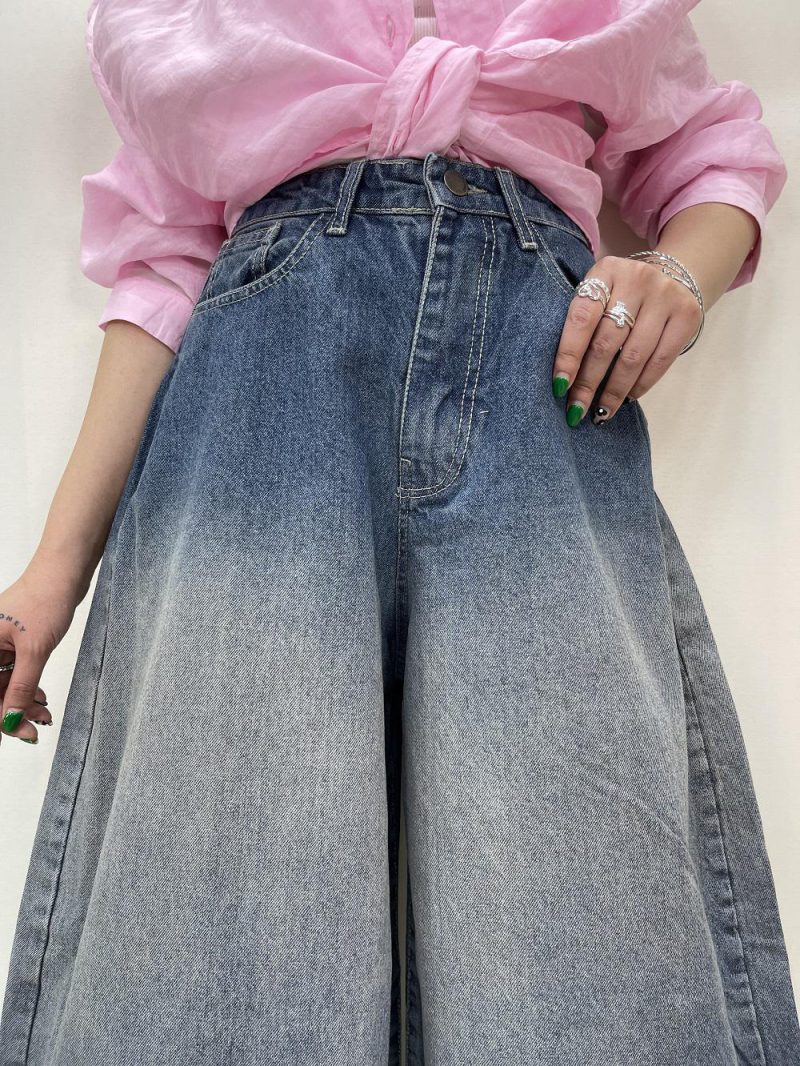 شلوار جین زنانه سوپر بگ آبی