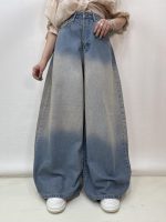 شلوار جین زنانه سوپر بگ بالون آبی