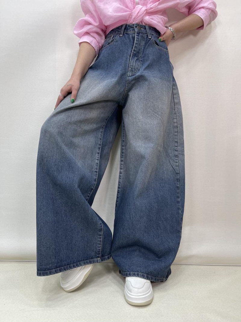 شلوار جین زنانه سوپر بگ آبی