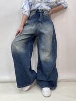 شلوار جین زنانه سوپر بگ بالون آبی