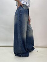 شلوار جین زنانه سوپر بگ بالون آبی