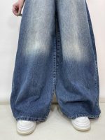 شلوار جین زنانه سوپر بگ بالون آبی