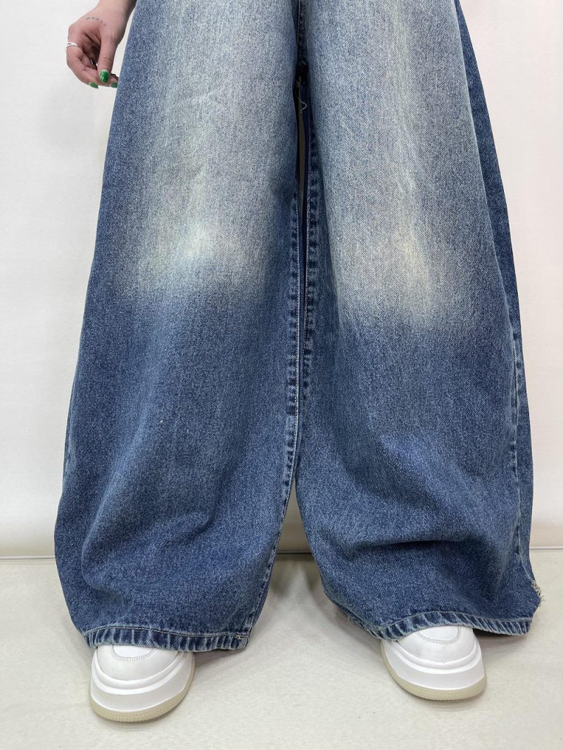 شلوار جین زنانه سوپر بگ بالون آبی