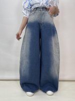 شلوار جین زنانه سوپر بگ بالون آبی