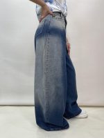 شلوار جین زنانه سوپر بگ بالون آبی