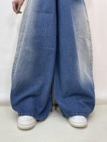 شلوار جین زنانه سوپر بگ بالون آبی