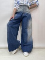 شلوار جین زنانه سوپر بگ بالون آبی