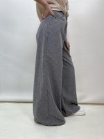 شلوار جین کتان زنانه سوپر بگ طوسی