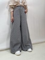 شلوار جین کتان زنانه سوپر بگ طوسی