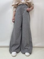 شلوار جین کتان زنانه سوپر بگ طوسی