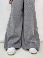 شلوار جین کتان زنانه سوپر بگ طوسی