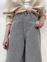 شلوار جین کتان زنانه سوپر بگ طوسی