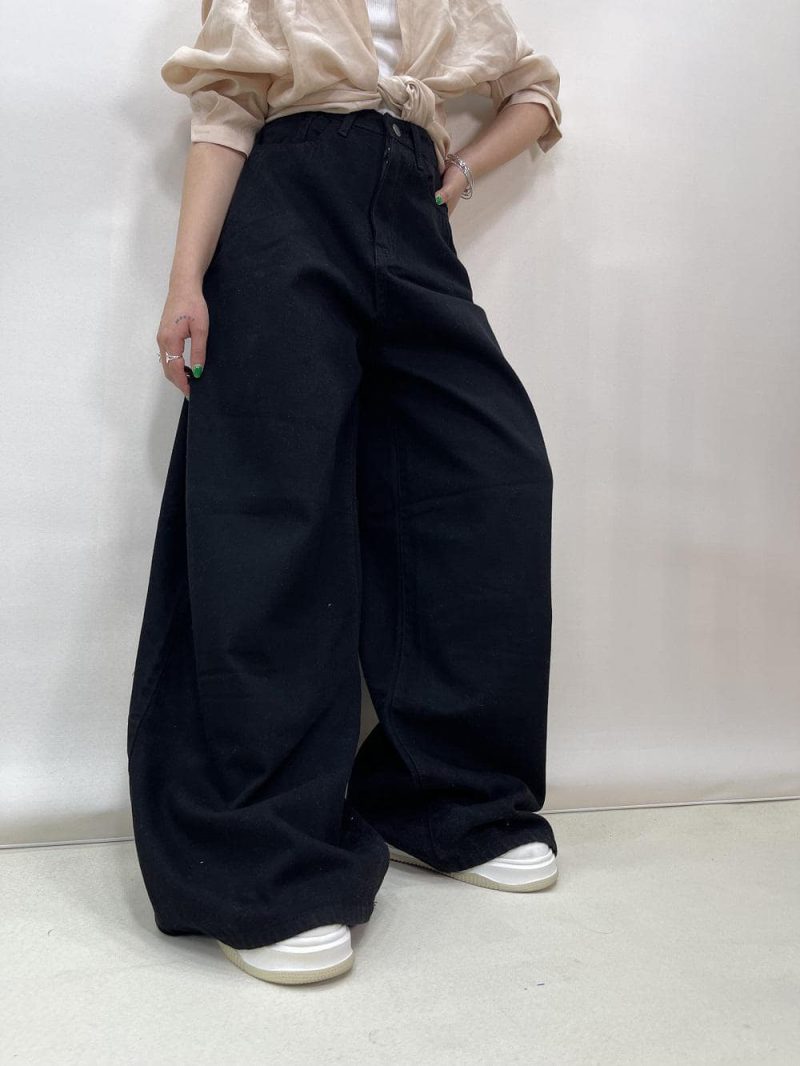 شلوار جین زنانه سوپر بگ بالون مشکی